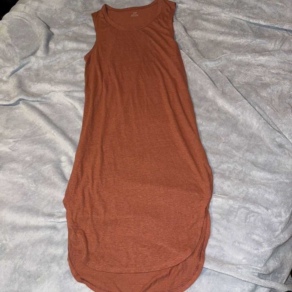 Sleeveless Rust Dress